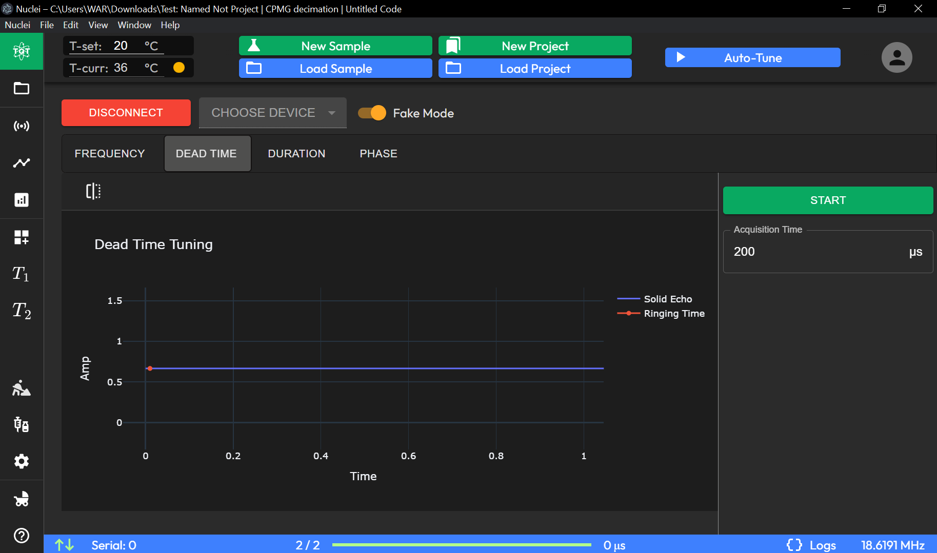 Home Page - Dead Time Tab